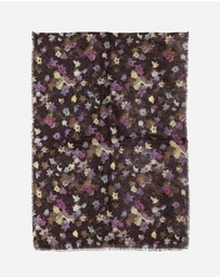 Ozwear Connection Uggs - 100% Australian Wool Print Scarf Purple