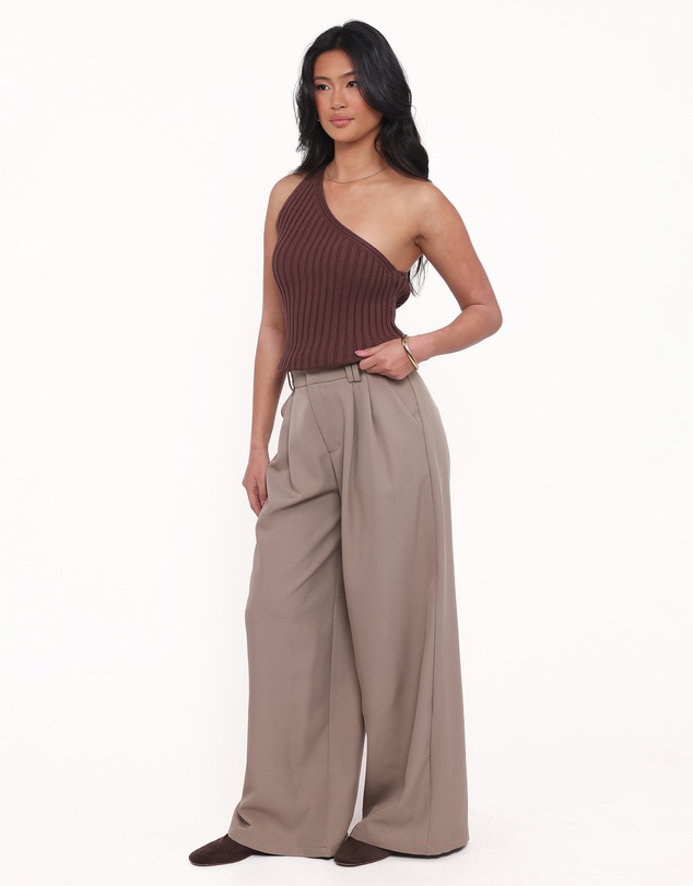 Petal & Pup - Kathryn Wide Leg Pant - Beige