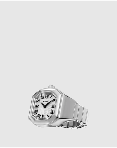 Fossil - Watch Ring Silver Tone Analogue Watch