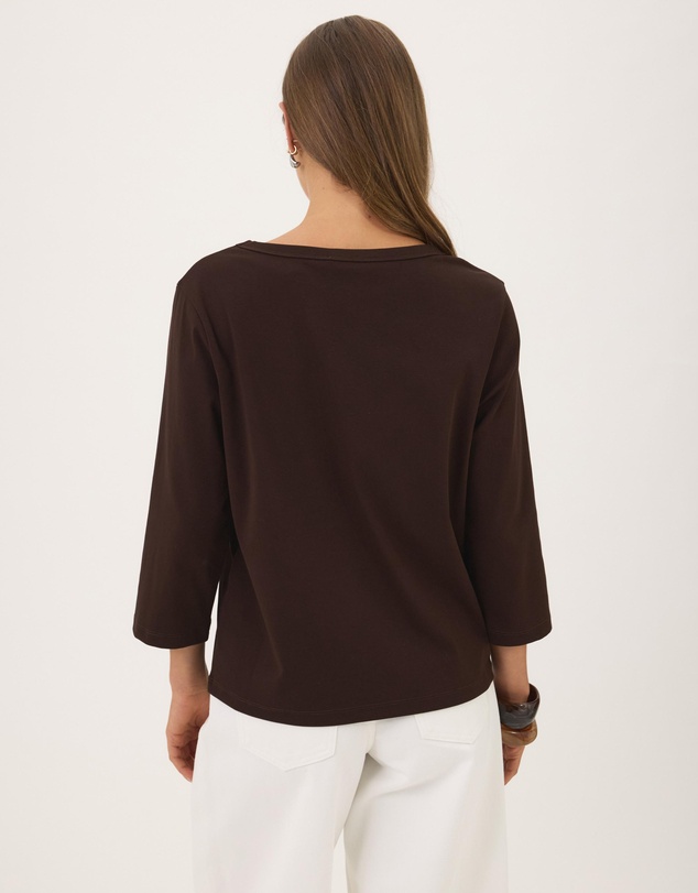 Atmos&Here - Cotton 3/4 Sleeve T-Shirt