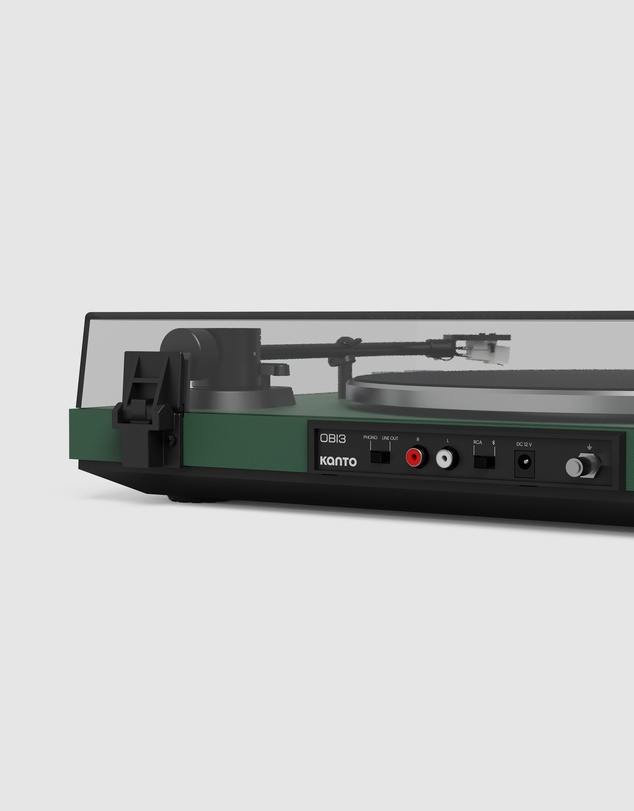 iWorld - Kanto OBI3 Turntable with Bluetooth 5.3, Preamp, and Pitch Control - Matte Green