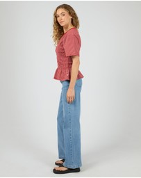 All About Eve - Lipa Stripe Tee Red