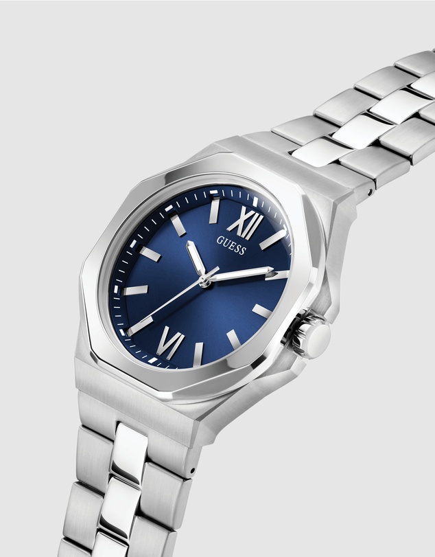 GUESS - Guess Men's Silver Tone Analogue 41.5mm Watch