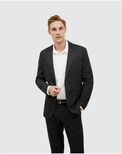 Politix - Travel Performance Jersey Check Tailored Jacket