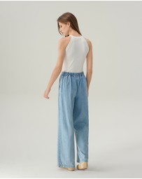 IDA+S - Adelaide Light Denim Wide Leg Jeans