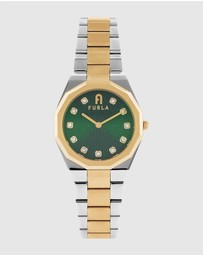 Furla - Heritage Furla 1927 35mm Green Dial with Gold Two Tone Strap