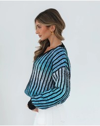 Esther & Co - Daleena Knit - Blue Multi