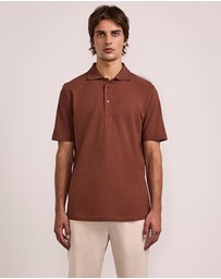 Frescobol Carioca - Luca Cotton Piquet SS Button Up Polo