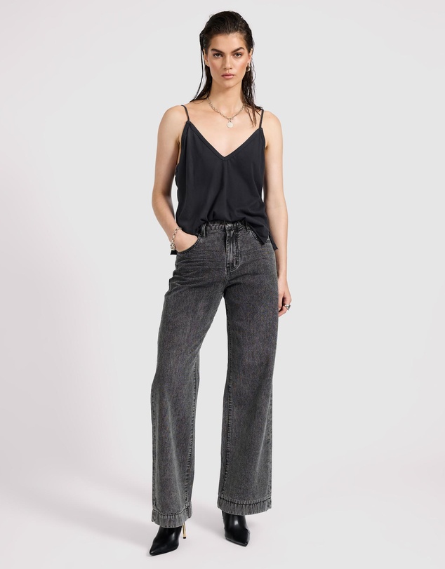 ONE TEASPOON - Jackson Mid Waist Wide Leg Denim Jeans