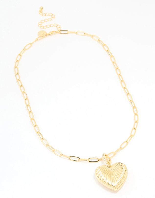 Lovisa - Gold Plated Diamante Heart Locket Necklace