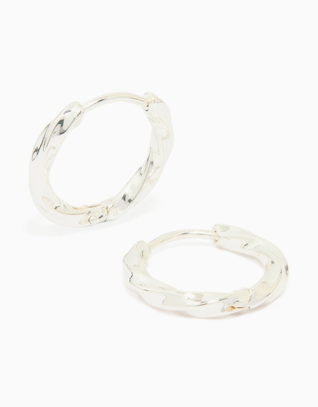 Lovisa - Waterproof Stainless Steel Twisted Hoop Earrings