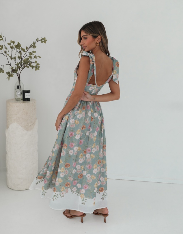 Esther & Co - Zyrelise Dress - Mint Floral