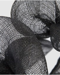 Max Alexander - Large Lilly Black Flower Fascinator