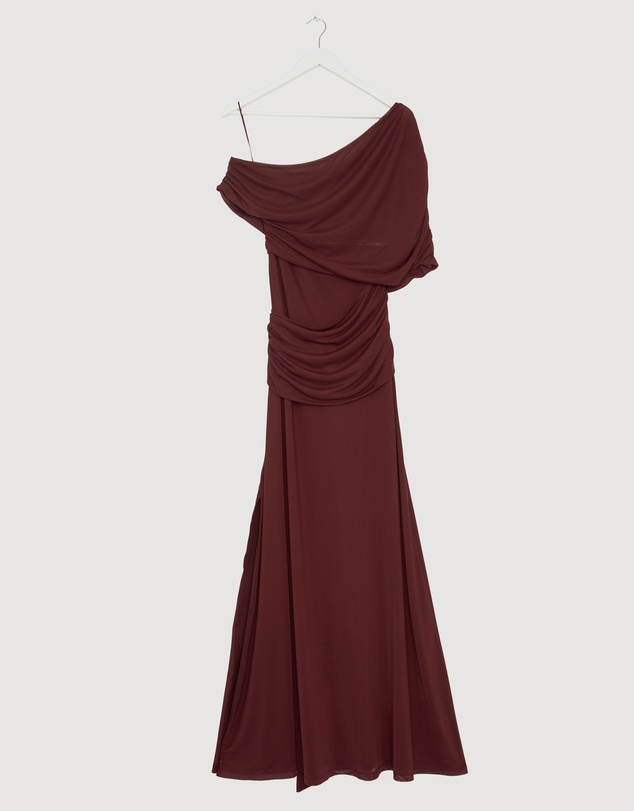 Revibe - Repaired CHANCERY Margot One Shoulder Drape Maxi Dress - AU 14