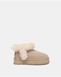 EVERAU - Australian Shepherd Ugg Frovia Platform Cow Suede Upper UGG Boots