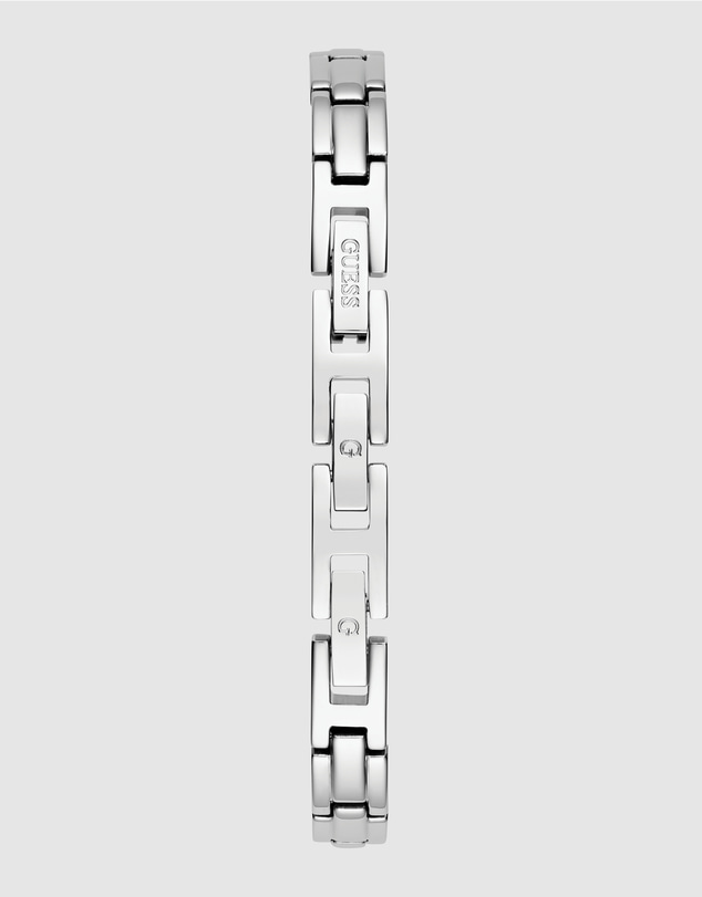 GUESS - Chloe Crystal Silver-tone Flower Bangle Watch