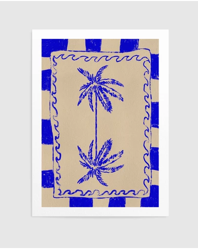 Olive et Oriel - Coastal Charm by Shatha Al Dafai Art Print