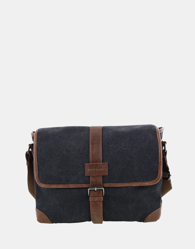 Pierre Cardin - Pierre Cardin Canvas Messenger Bag