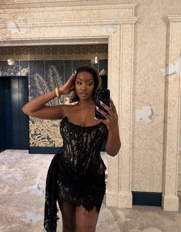 Heiress Beverly Hills - Lace Corset Draped Mini Dress
