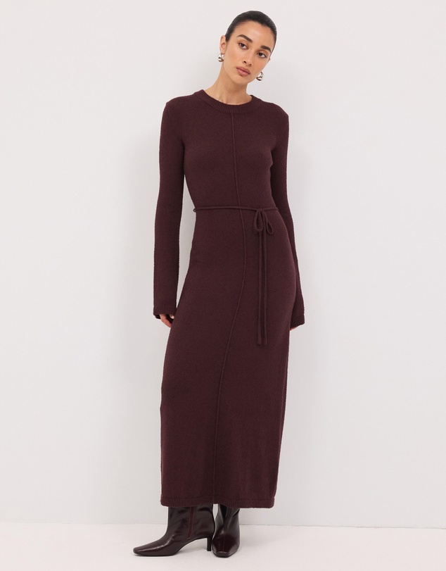 Calli - Iris Long Sleeve Knitted Maxi Dress