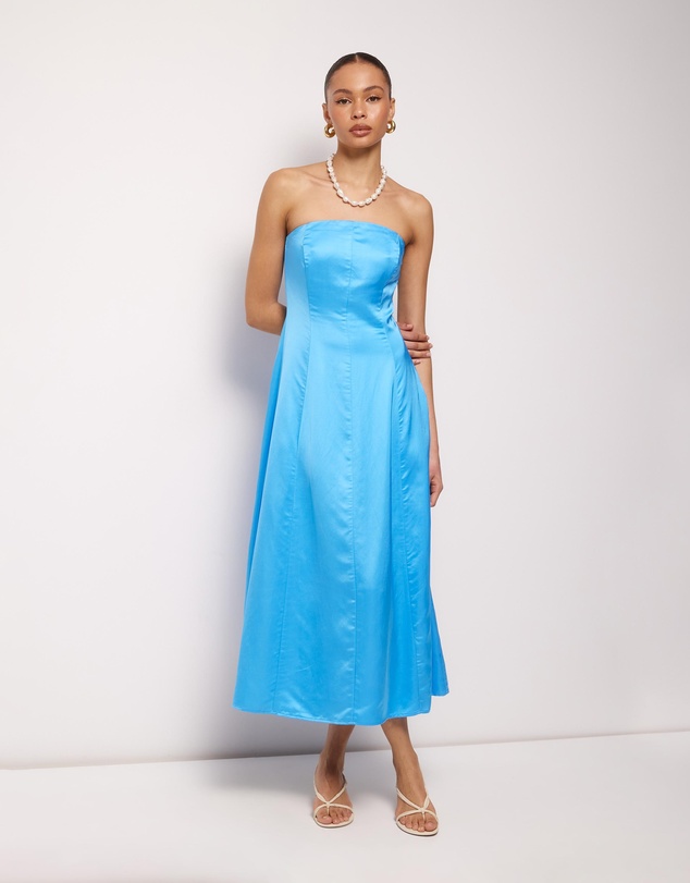 AERE - Aspyn Strapless Midi Dress