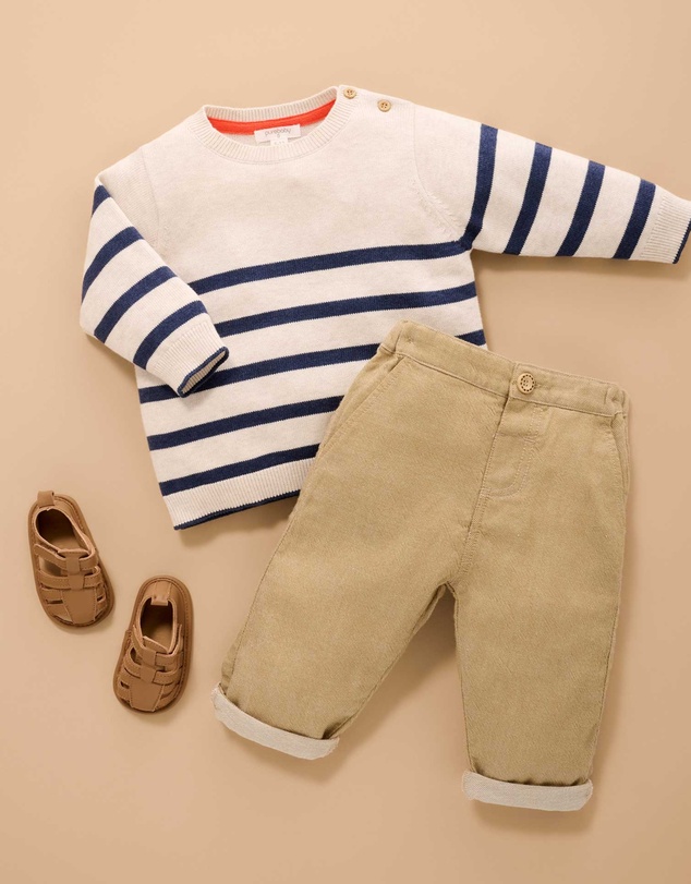 Purebaby - Classic Striped Jumper-Kids-Babies