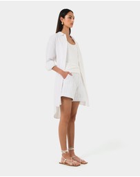 Forcast - Oakley Cotton Tie Shirt Dress