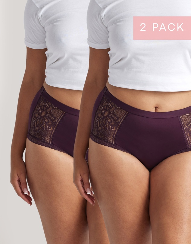 Kayser - 2 Pack Elevated Lace & Micro Full Brief