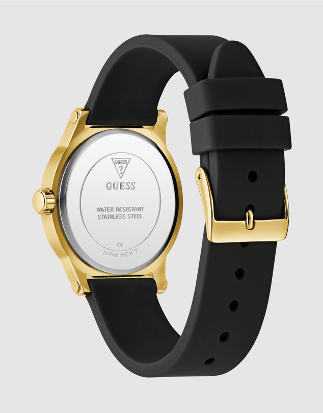 GUESS - Guess Ladies Black Gold Tone 36mm Analogue Watch