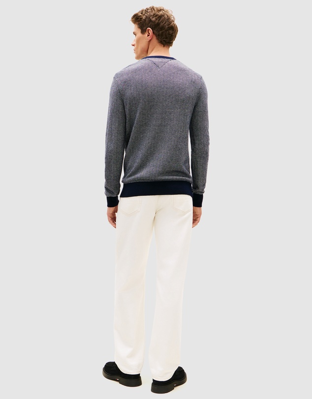 Tommy Hilfiger - Herringbone Knit Jumper With Cashmere