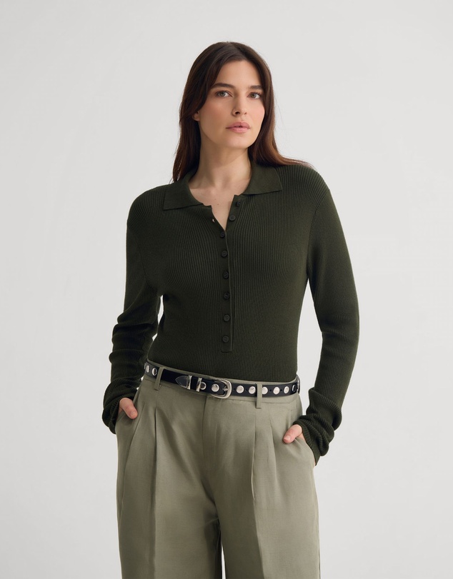 Oxford - Onyx Ribbed Bodysuit