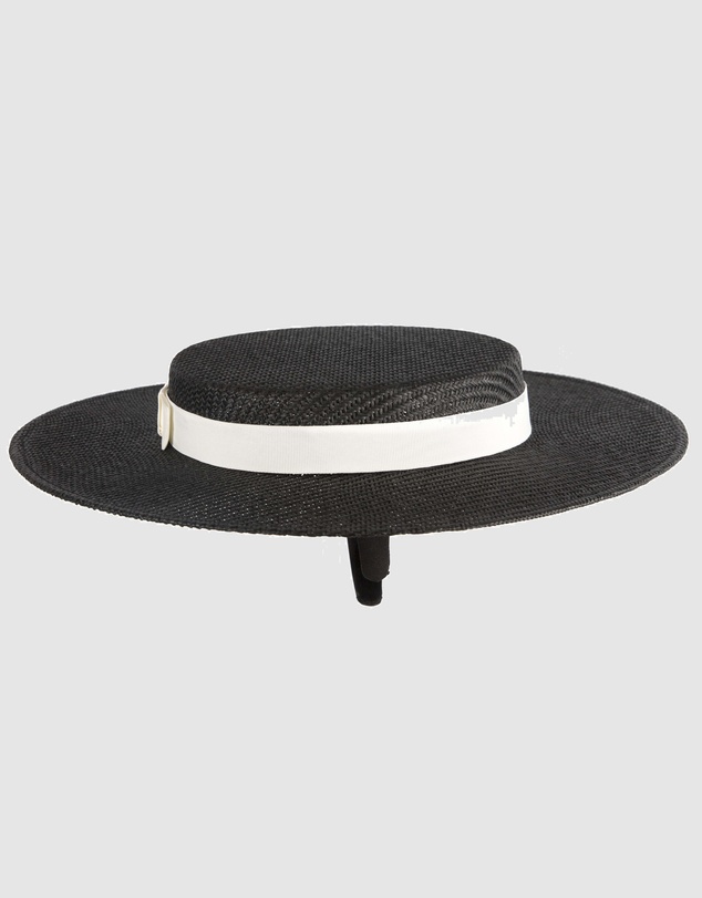 Max Alexander - Black and White Boater Hat