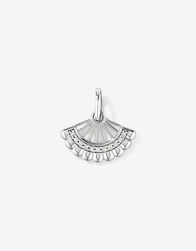 Michael Hill - Fan Pendant with Cubic Zirconia in Sterling Silver