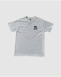 KFD - Kfd Boom Men Logo Cotton Tshirt Relaxed Fit Crew Neck Black/White