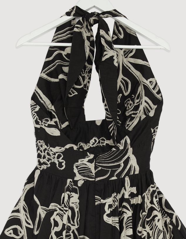 Revibe - Repaired Shona Joy Lila Halter Bubble Mini Dress - AU 10