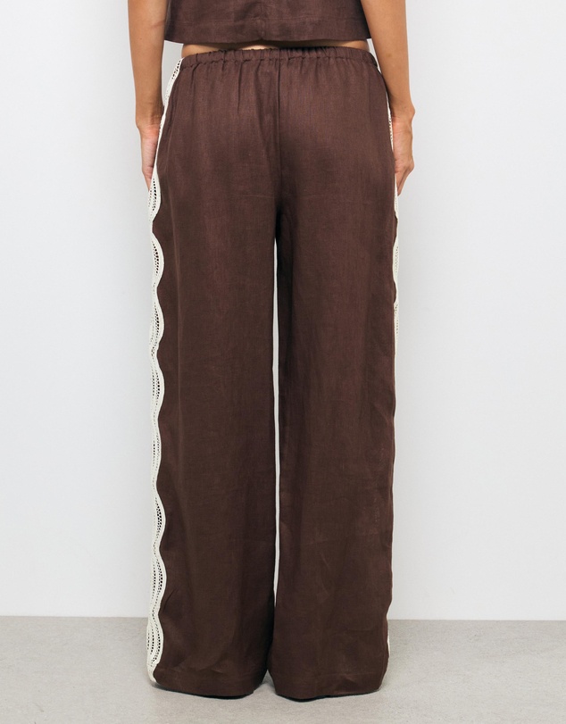 AERE - Dolly Contrast Linen Pants