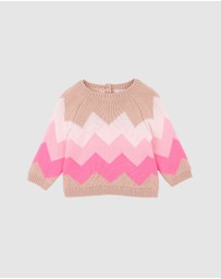 Fox & Finch - Winter Vacay Zigzag Knit Jumper - Babies
