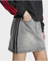 adidas Originals - Adicolor 3-Stripes Denim Mini Skirt Womens