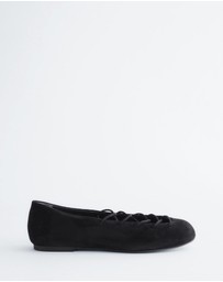 & Other Stories - Lace-Up Leather Ballerina