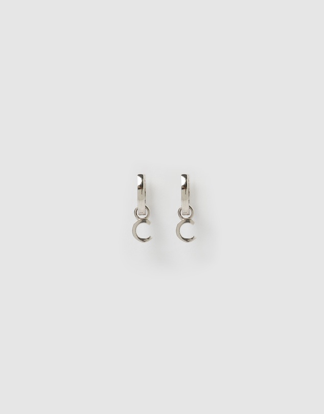 Izoa - Alphabet Letter C Huggie Earrings