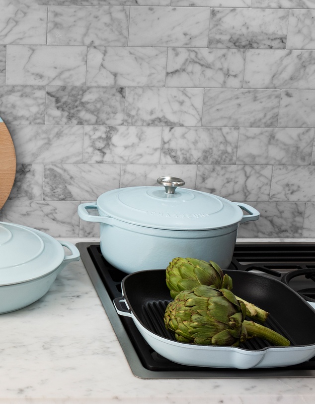 Chasseur - Square Grill 25cm - Duck Egg Blue