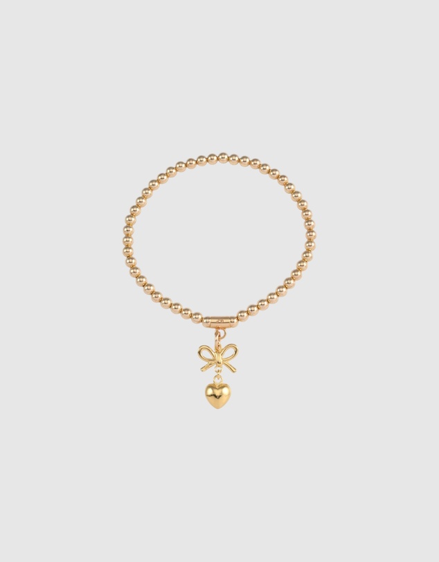 Von Treskow - Stretchy Bracelet with Bow & Heart