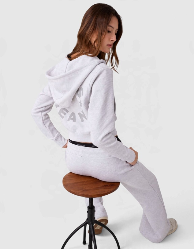GUESS Jeans - GUESS JEANS Star Print Waffle Hoodie