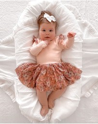 WITH LOVE FOR KIDS - Tulle Flutter Long Sleeve Tutu Onesie - Babies
