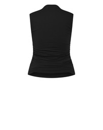 City Chic - Plus size Milly Tank - black