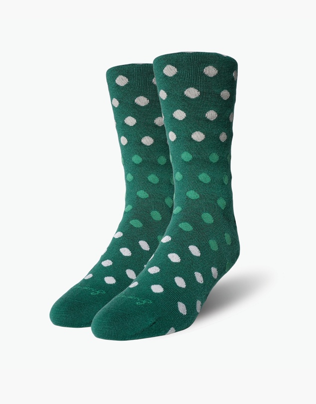 Swanky Socks - Green Forest Polka Dots