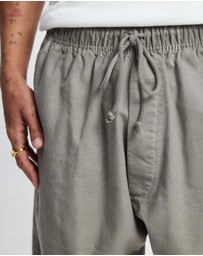 Surrounded By Ghosts - The Obsidian Linen Drawstring Shorts