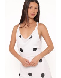 Petal & Pup - Collette Maxi Dress - White Polka Dot