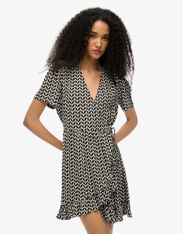 Superdry - Short Sleeve Mini Wrap Slim Fit Dress