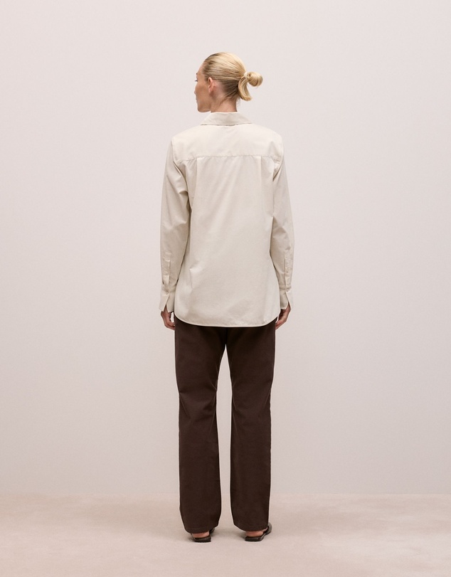 Trenery - Pinwale Cord Shirt in Stone
